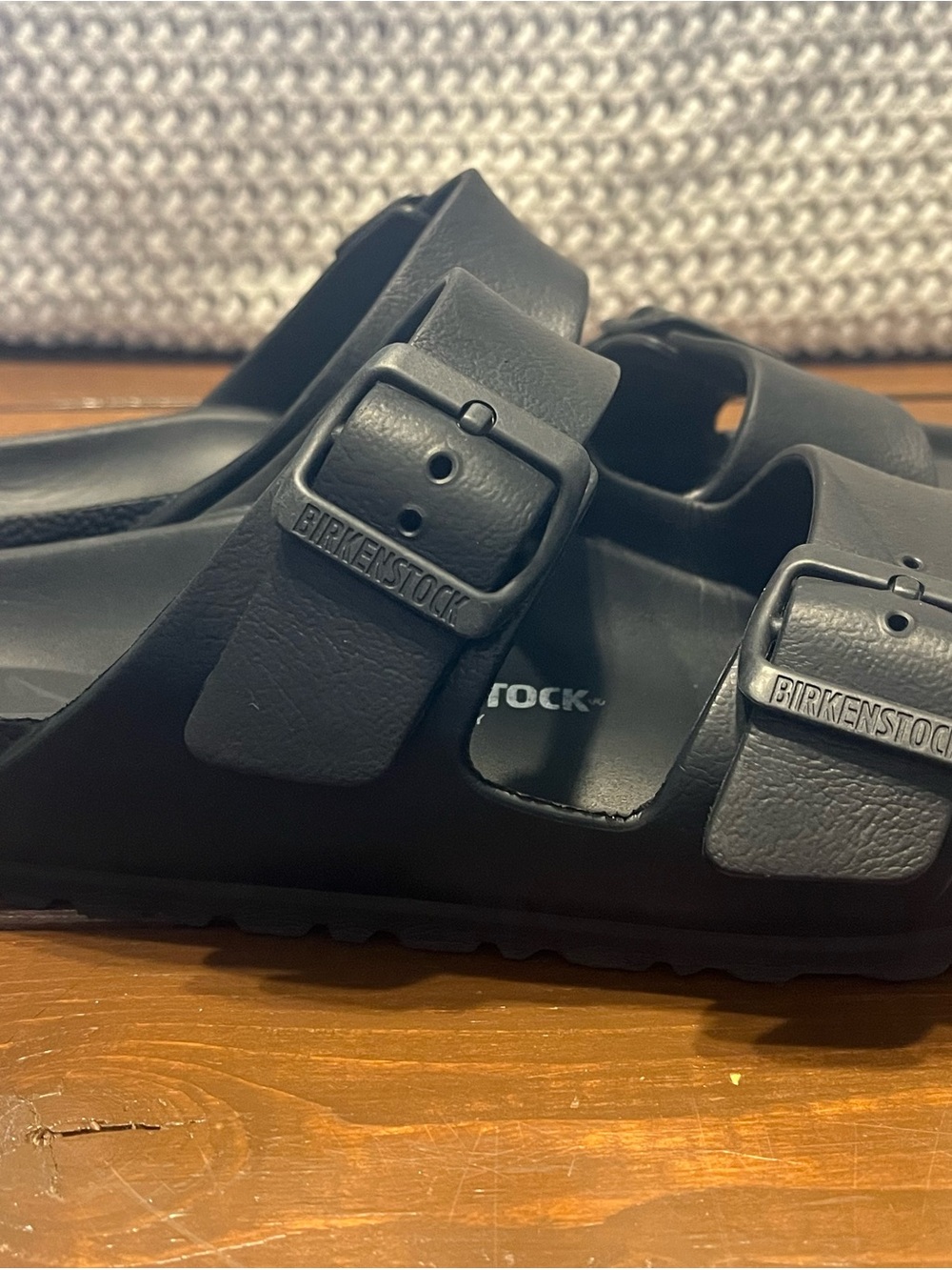 Birkenstock Black Two-Strap EVA Slide Sandals size 38 - Picture 5 of 6